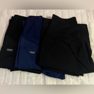 Women's Black and Navy Maternity Scrub Pants